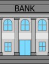 銀行の建物の図　大きな銀行